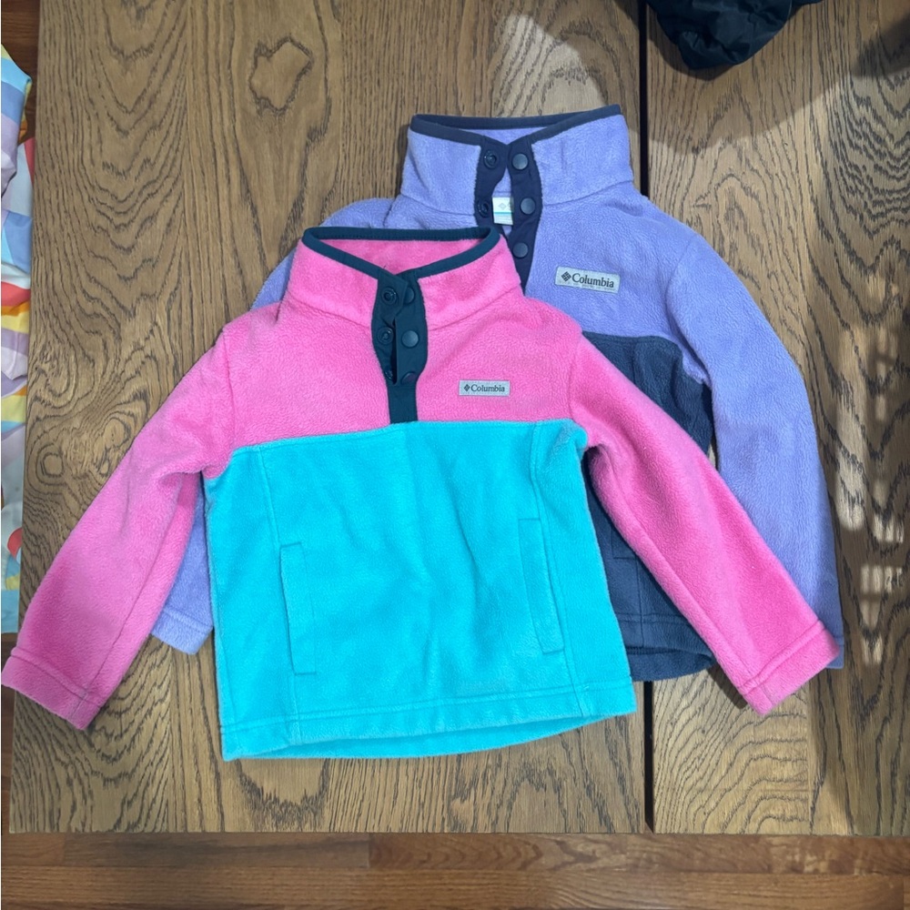 Two Columbia Fleece Pullovers 4/5 3T
